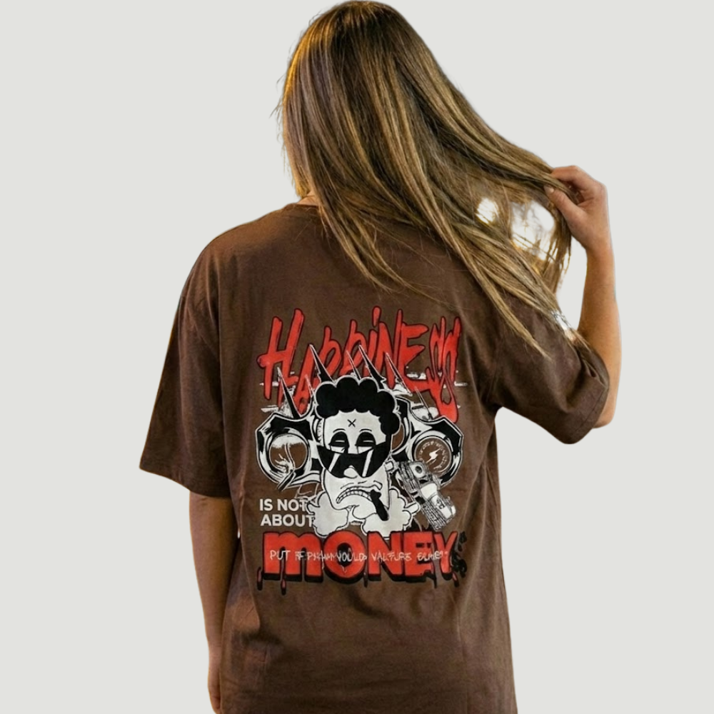 Camiseta Oversized Happinnes Money Unissex