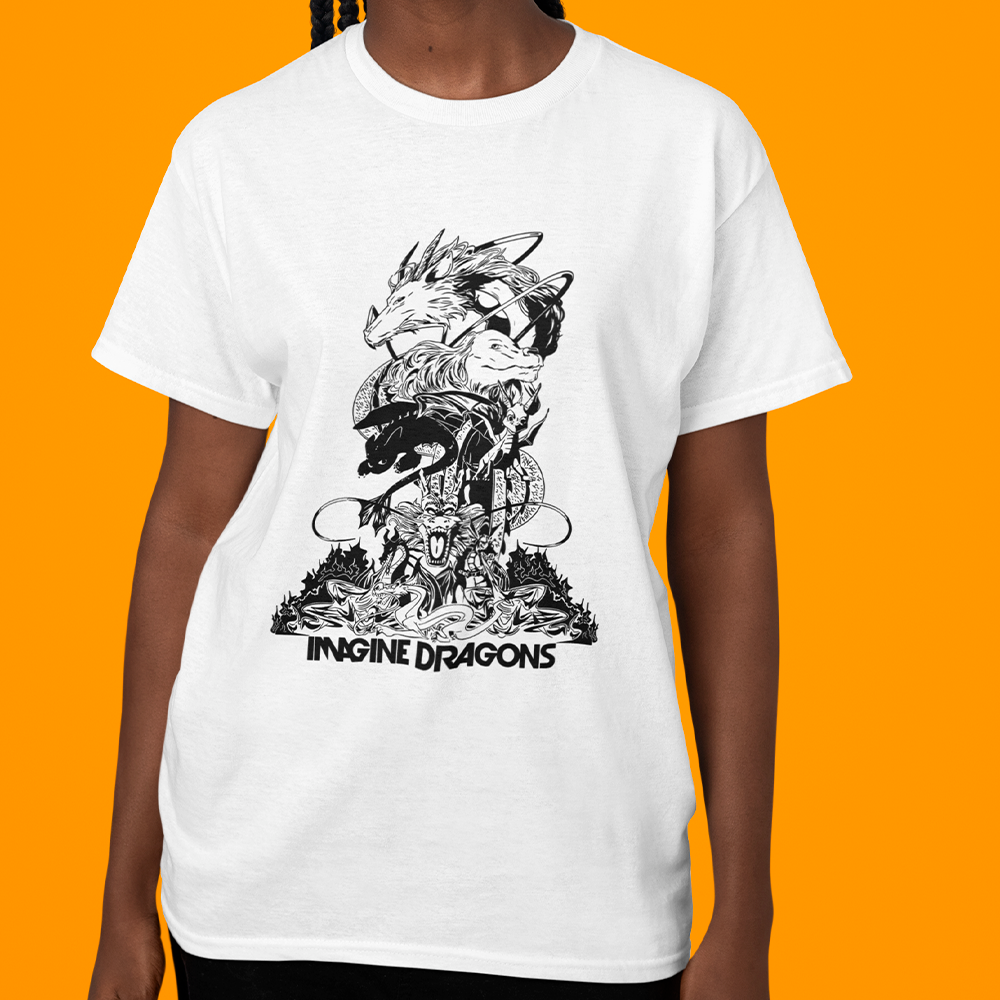 Camiseta Básica Unissex Imagine Dragons Dragons