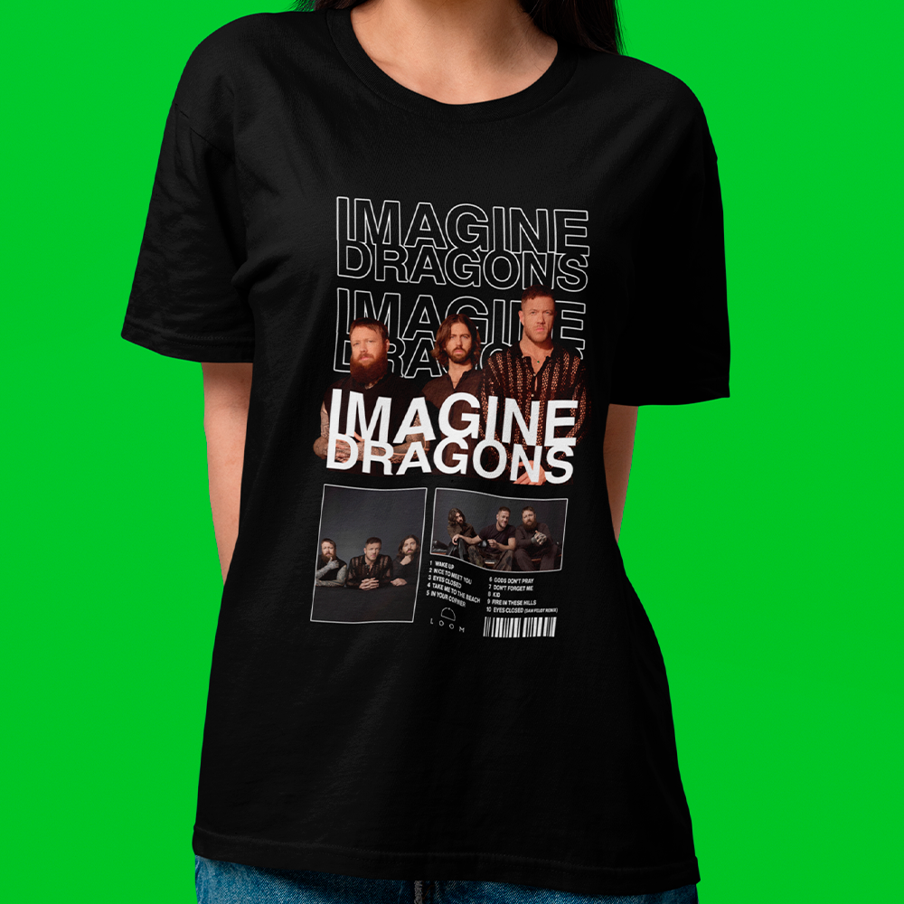 Camiseta Básica Unissex Imagine Dragons Tracklist