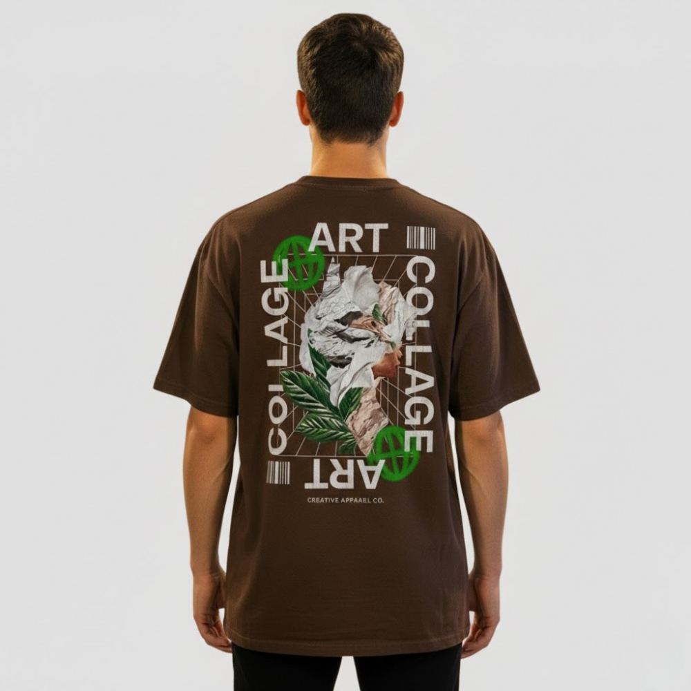 Camiseta Oversized Collage Art Unissex