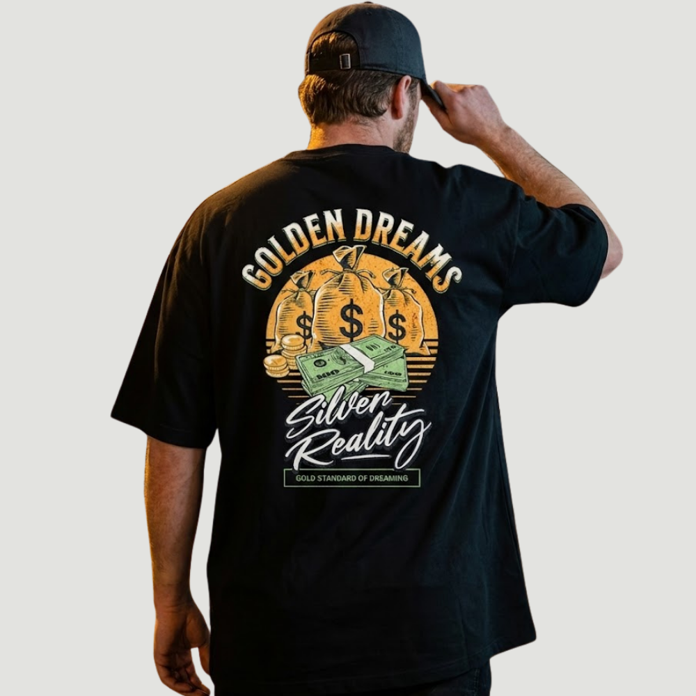 Camiseta Oversized Golden Dreams Unissex