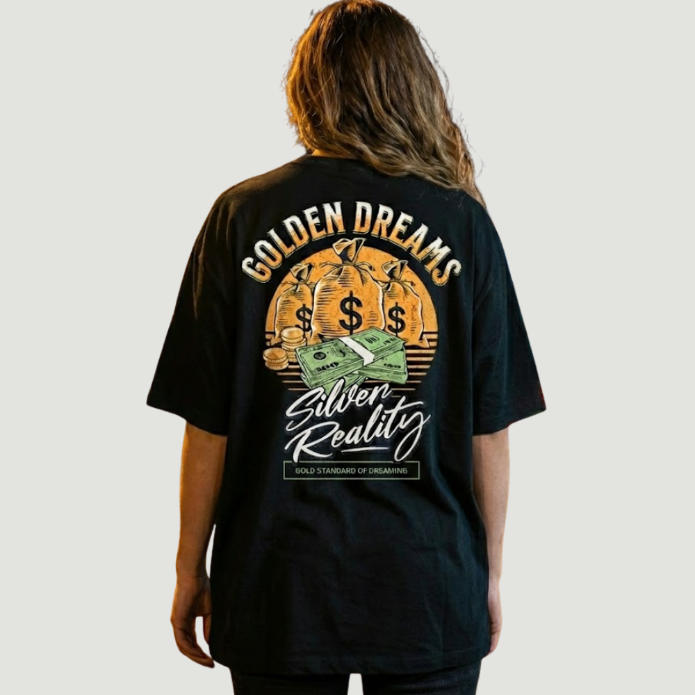 Camiseta Oversized Golden Dreams Unissex
