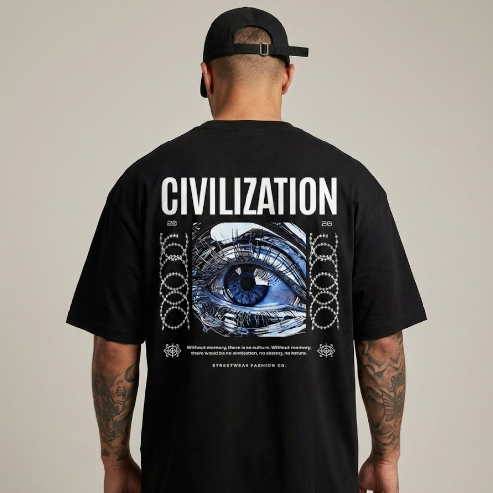 Camiseta Oversized Civilization Unissex