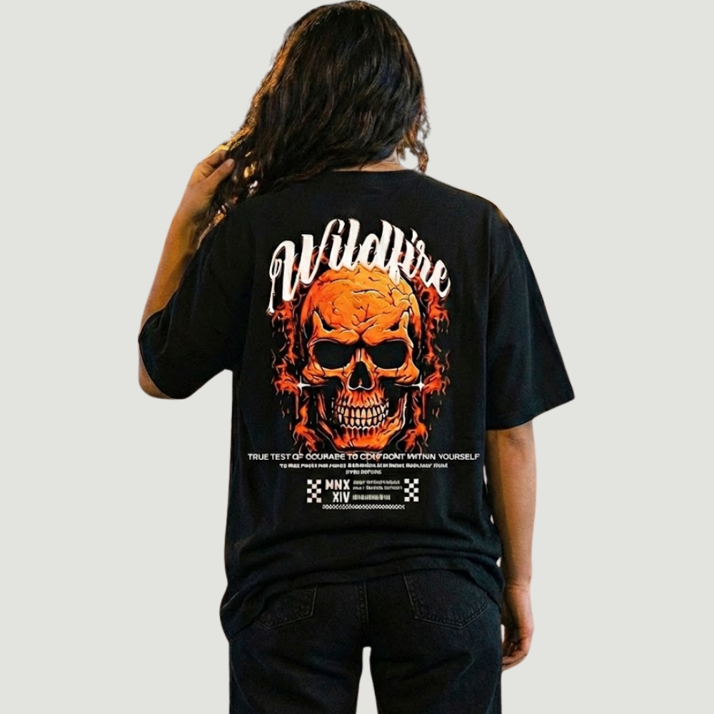 Camiseta Oversized Caveira Unissex