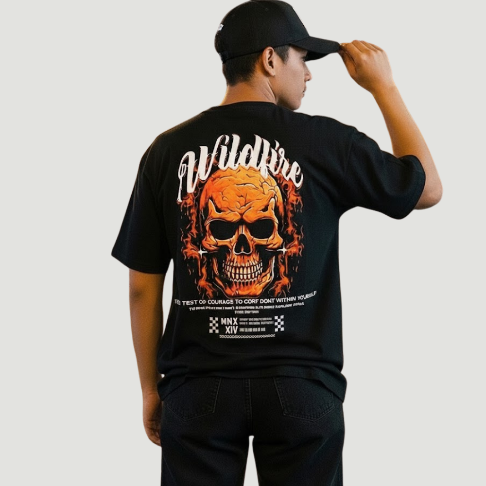 Camiseta Oversized Caveira Unissex
