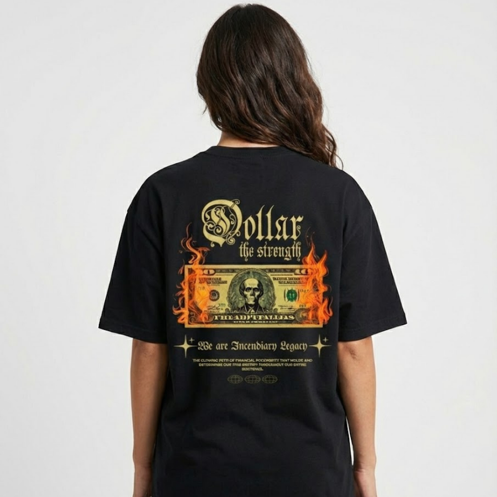 Camiseta Oversized Dollar Caveira Unissex