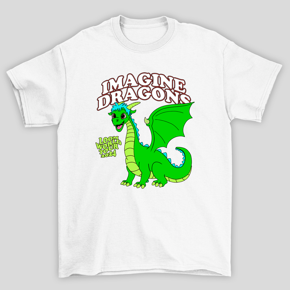 Camiseta Básica Unissex Imagine Dragons Loom Tour