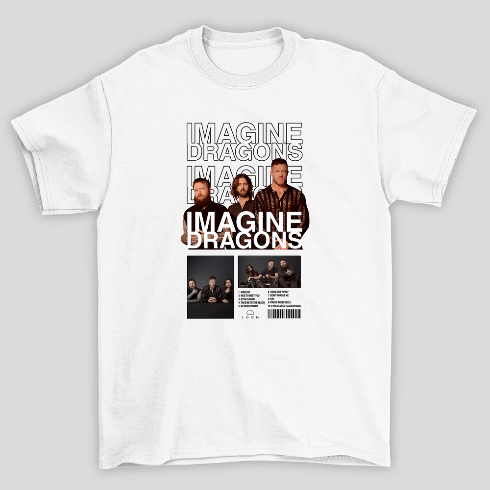 Camiseta Básica Unissex Imagine Dragons Tracklist
