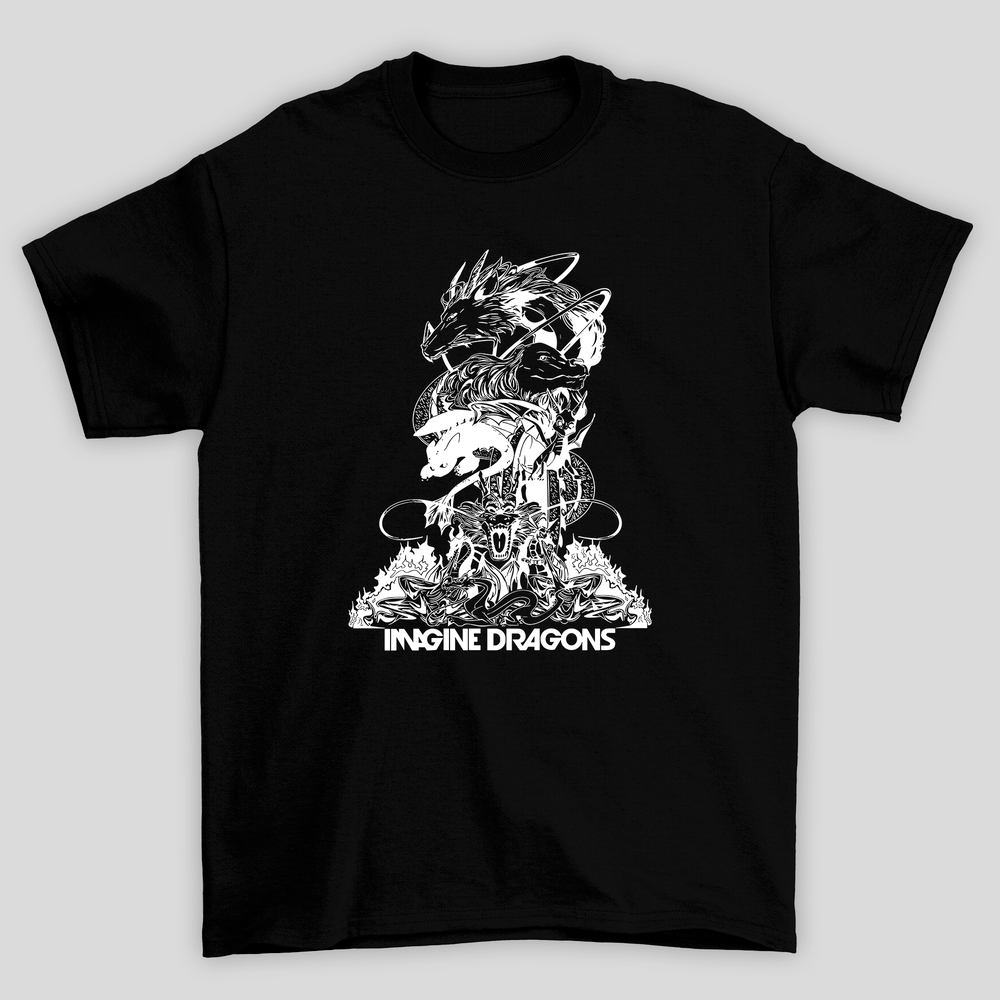 Camiseta Básica Unissex Imagine Dragons Dragons