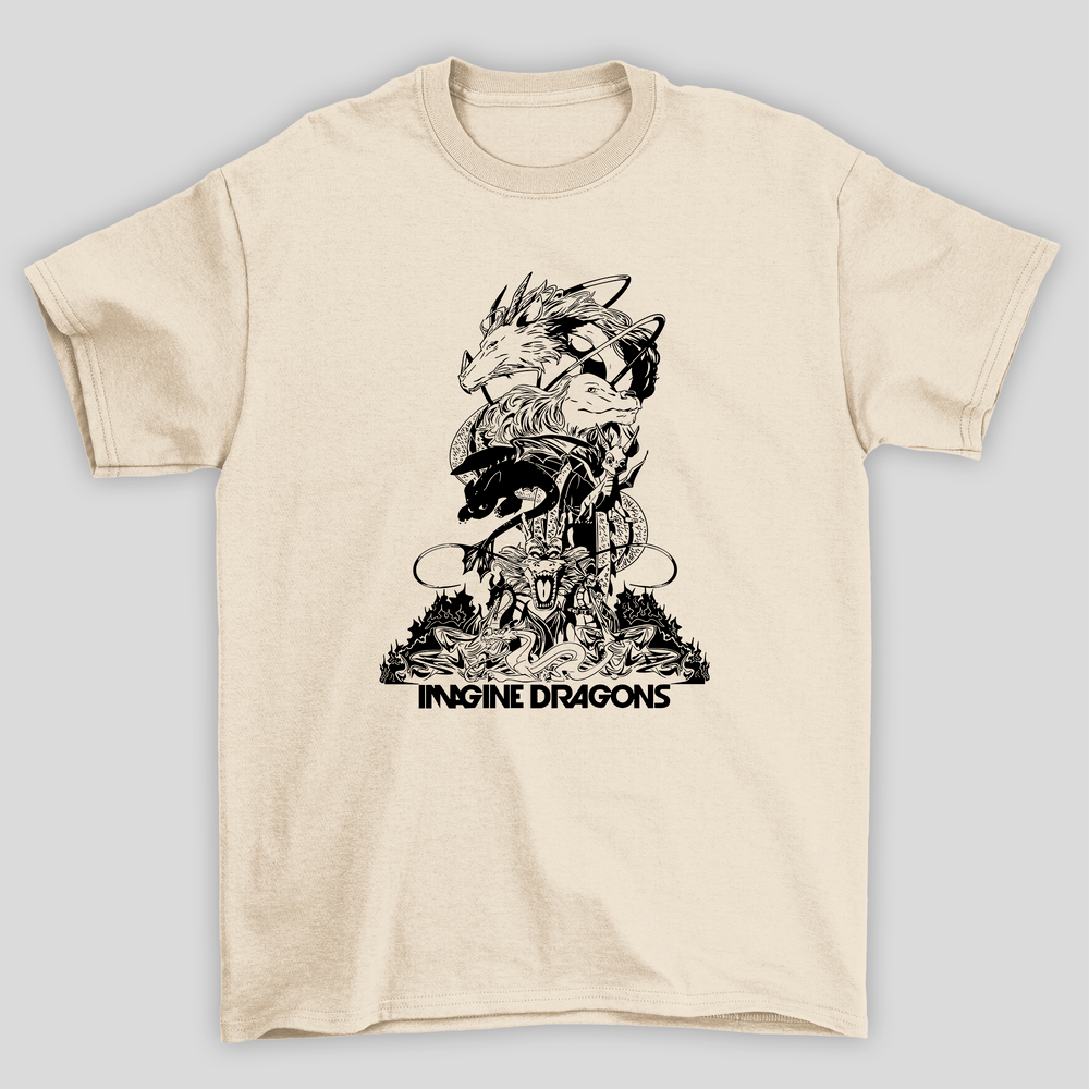 Camiseta Básica Unissex Imagine Dragons Dragons