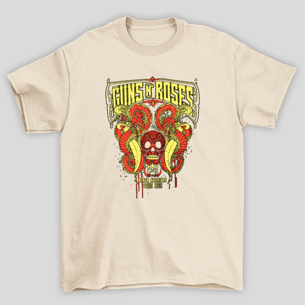 Camiseta Básica Unissex Guns N Roses North American Tour