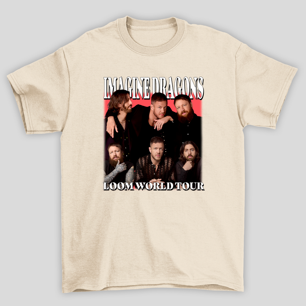 Camiseta Básica Unissex Imagine Dragons Loom World Tour