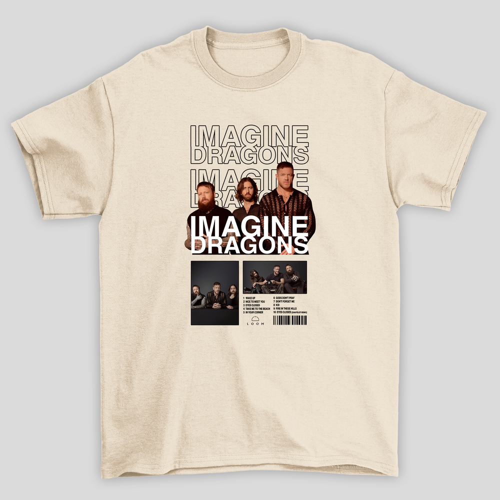 Camiseta Básica Unissex Imagine Dragons Tracklist