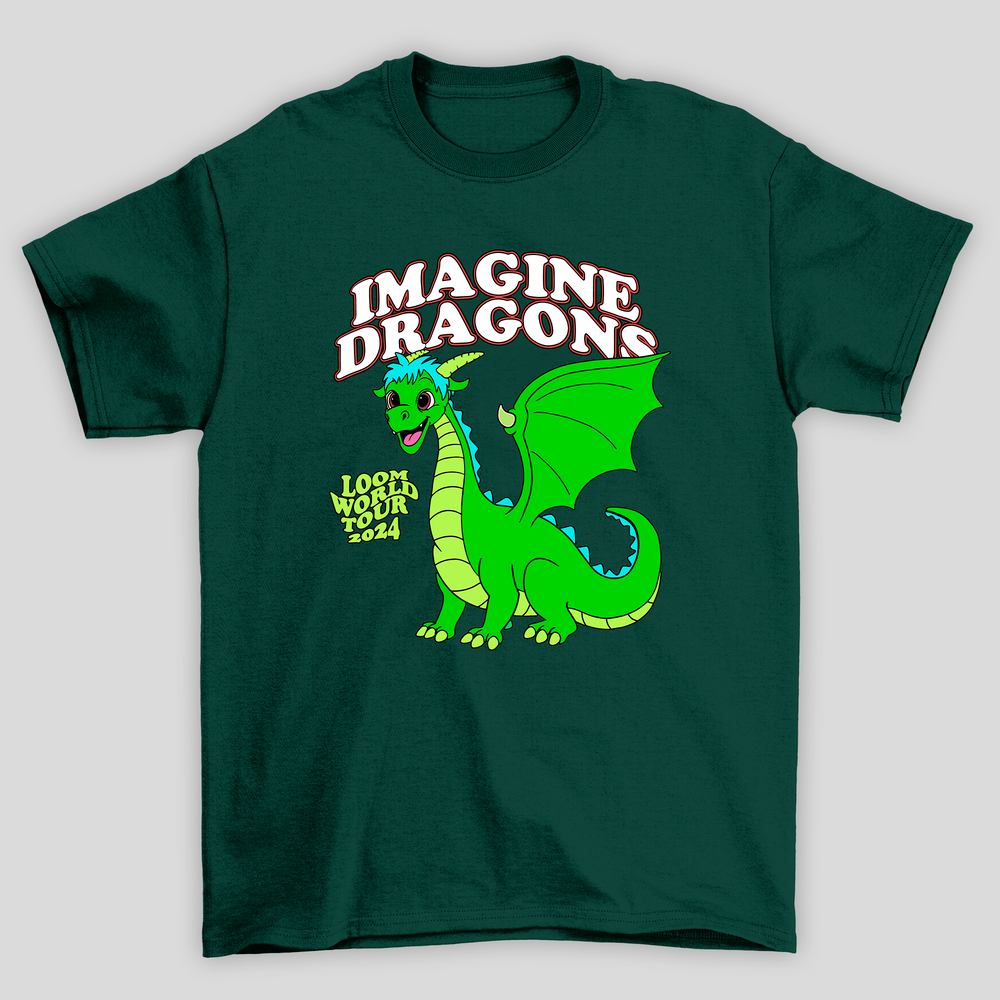 Camiseta Básica Unissex Imagine Dragons Loom Tour