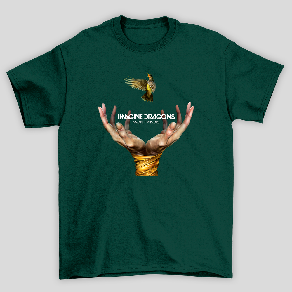 Camiseta Básica Unissex Imagine Dragons Smoke Mirros