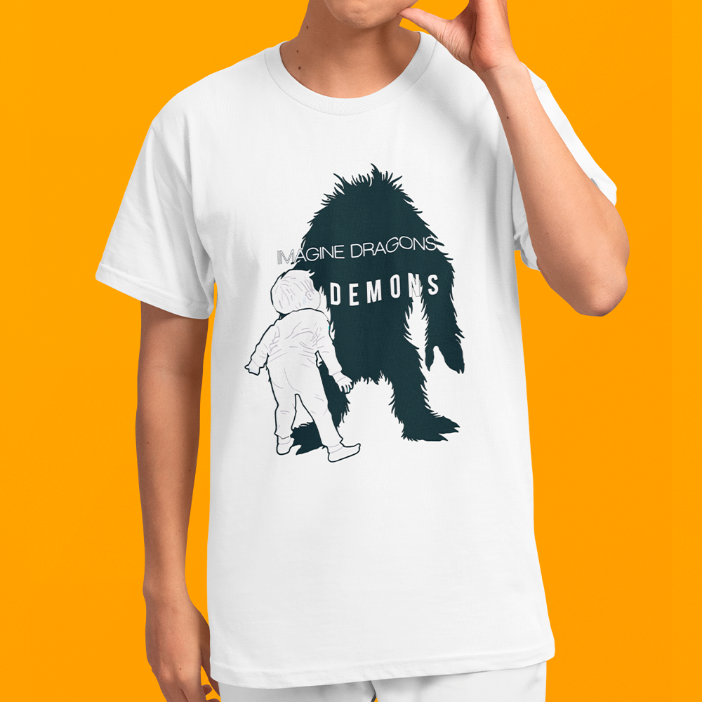 Camiseta basica pop imagine dragons branca