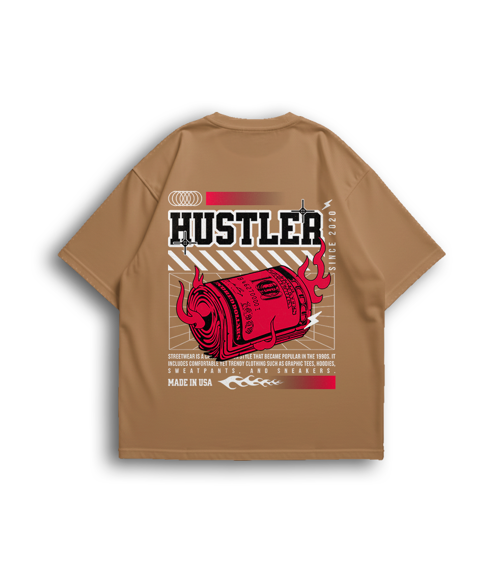 Camiseta Oversized Money Vermelho Fogo Unissex