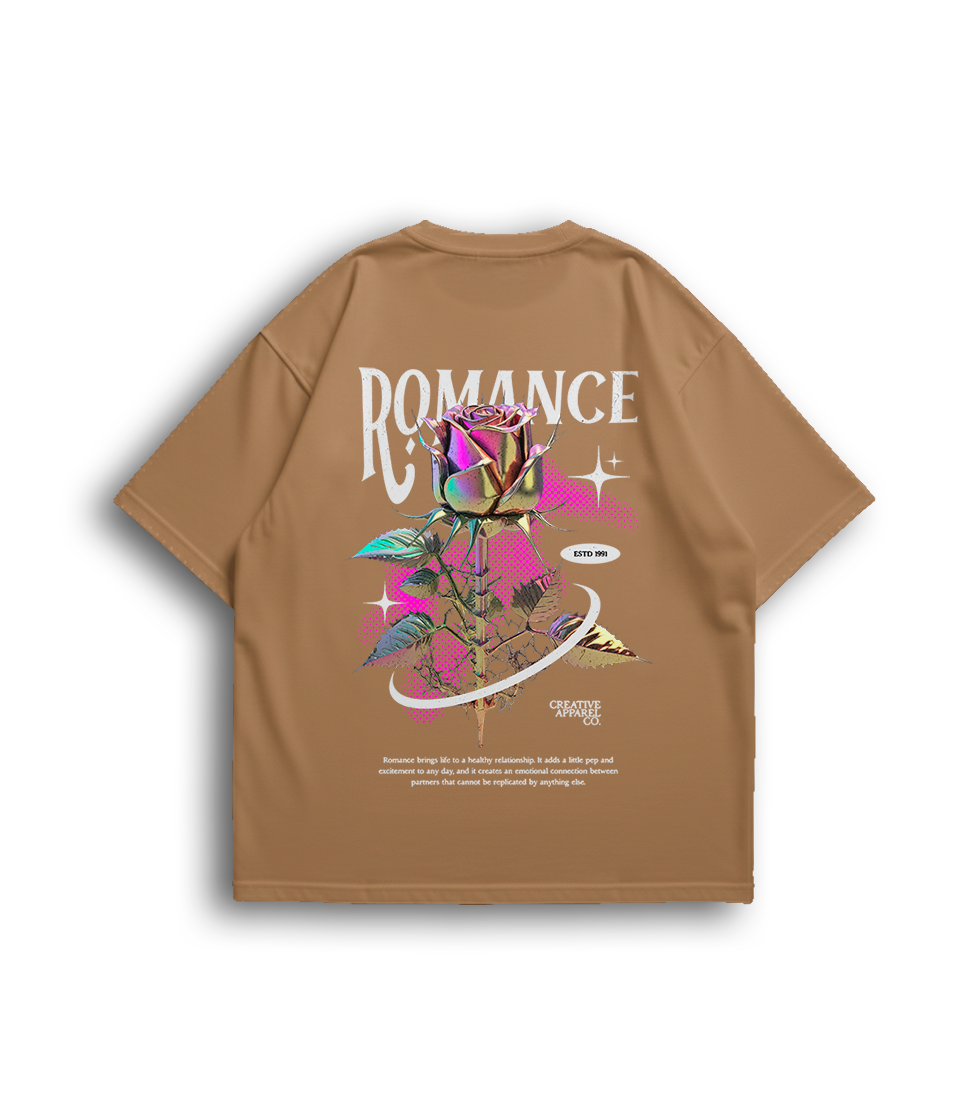 Camiseta Oversized Romance Rose Feminina