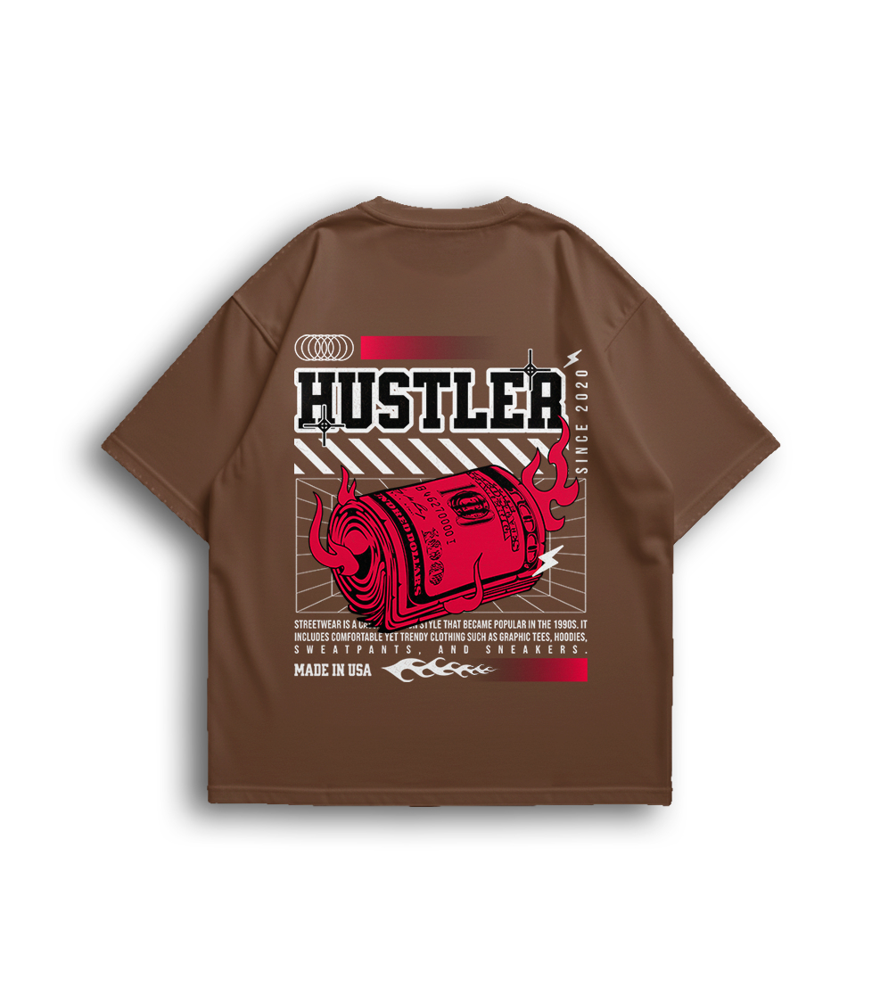 Camiseta Oversized Money Vermelho Fogo Unissex