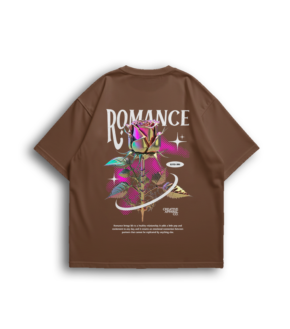 Camiseta Oversized Romance Rose Feminina