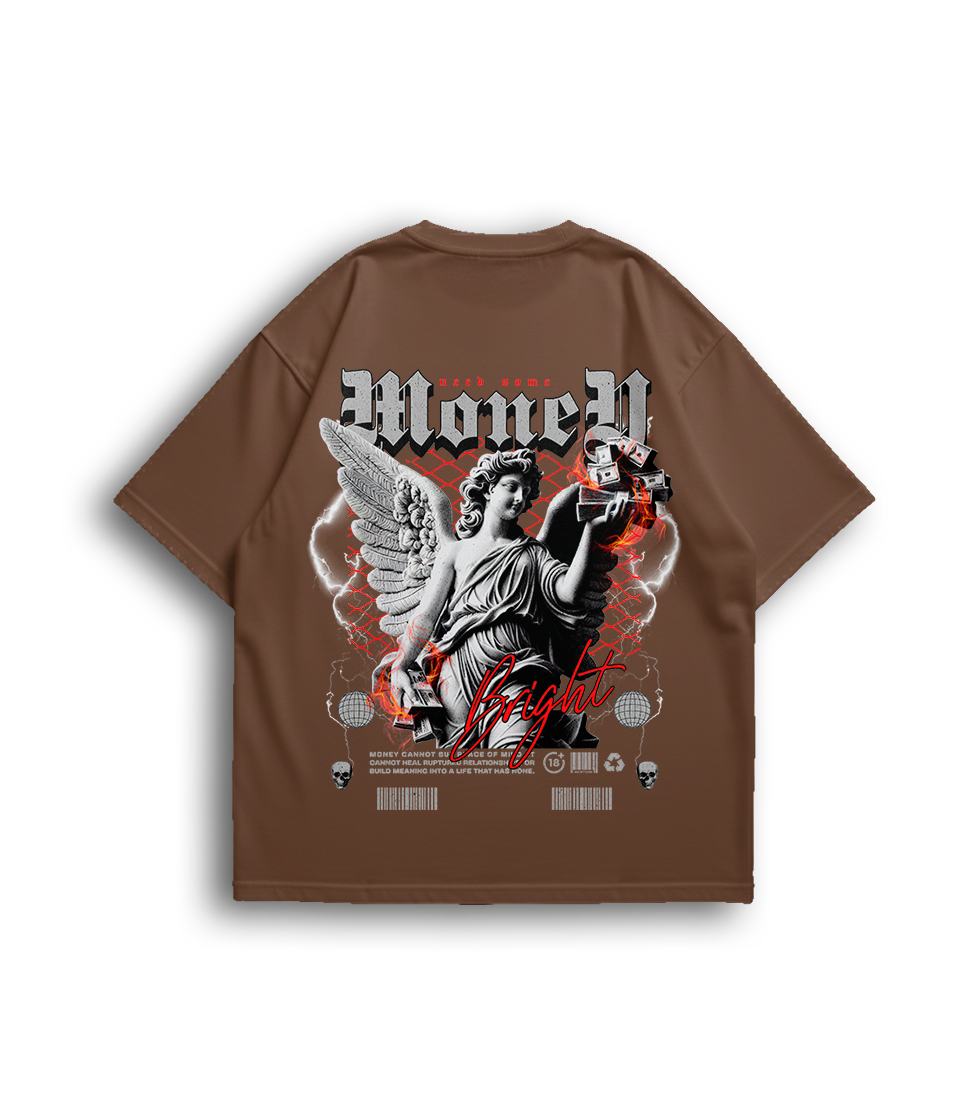 Camiseta Oversized Money Anjo Unissex