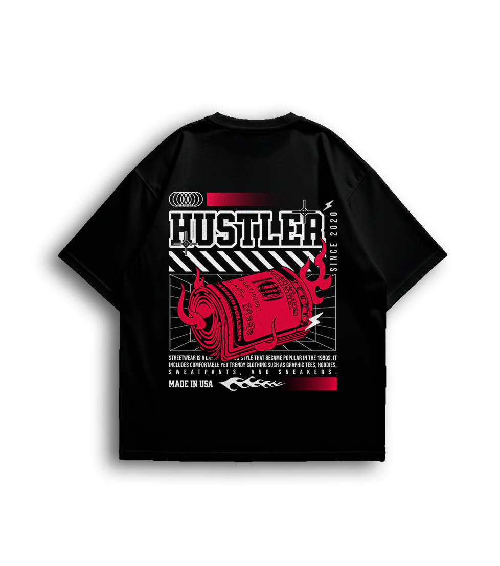 Camiseta Oversized Money Vermelho Fogo Unissex