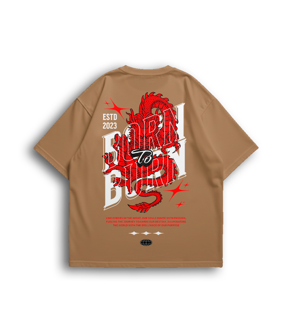 Camiseta Oversized Dragão Vermelho Unissex