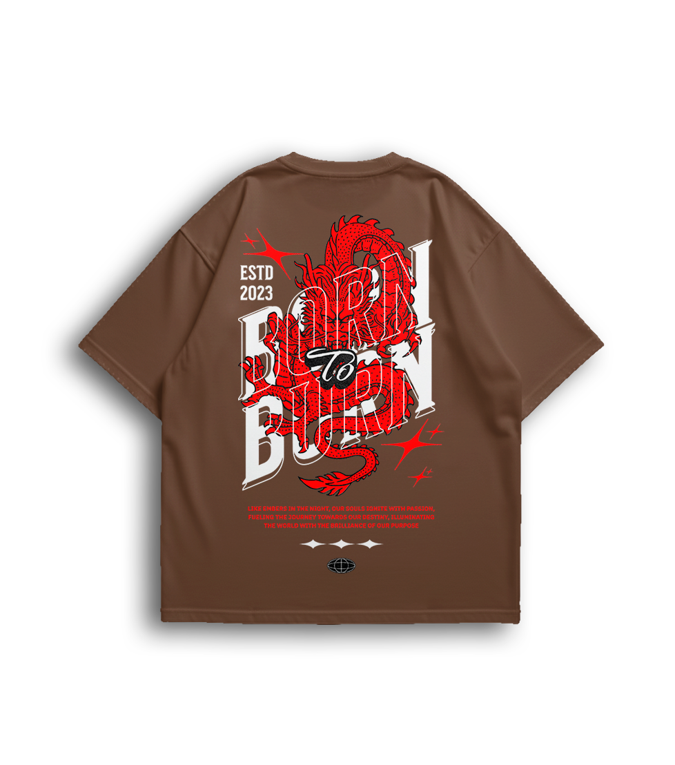 Camiseta Oversized Dragão Vermelho Unissex