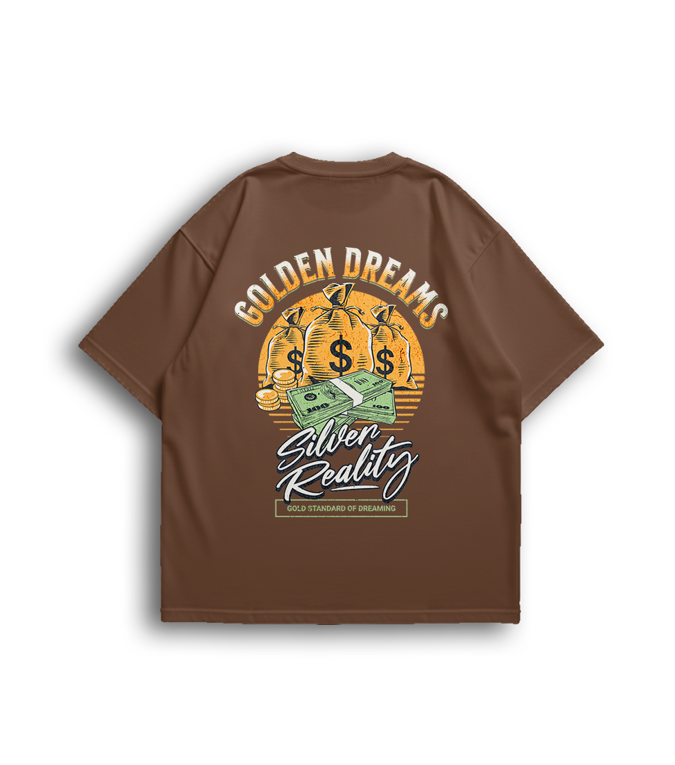 Camiseta Oversized Golden Dreams Unissex