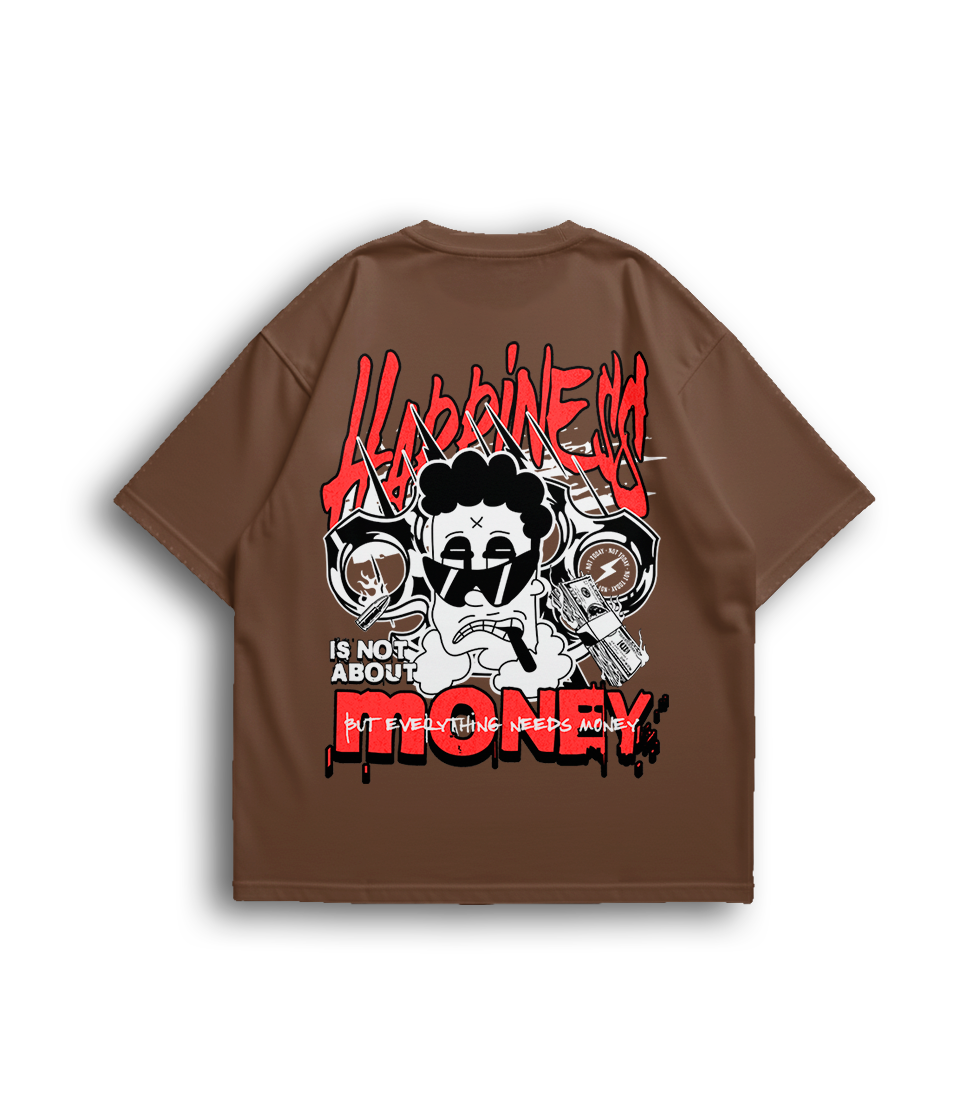 Camiseta Oversized Happinnes Money Unissex