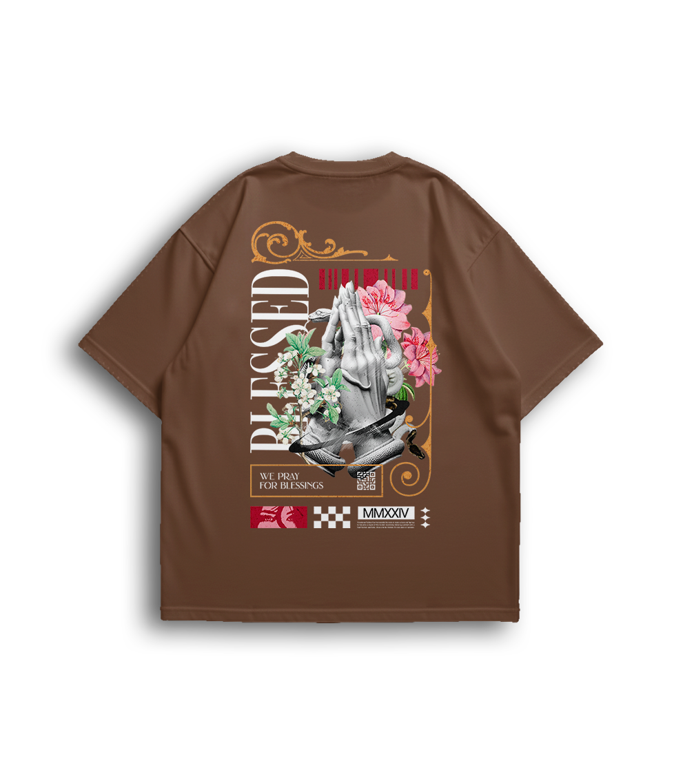 Camiseta Oversized Blessed Feminina