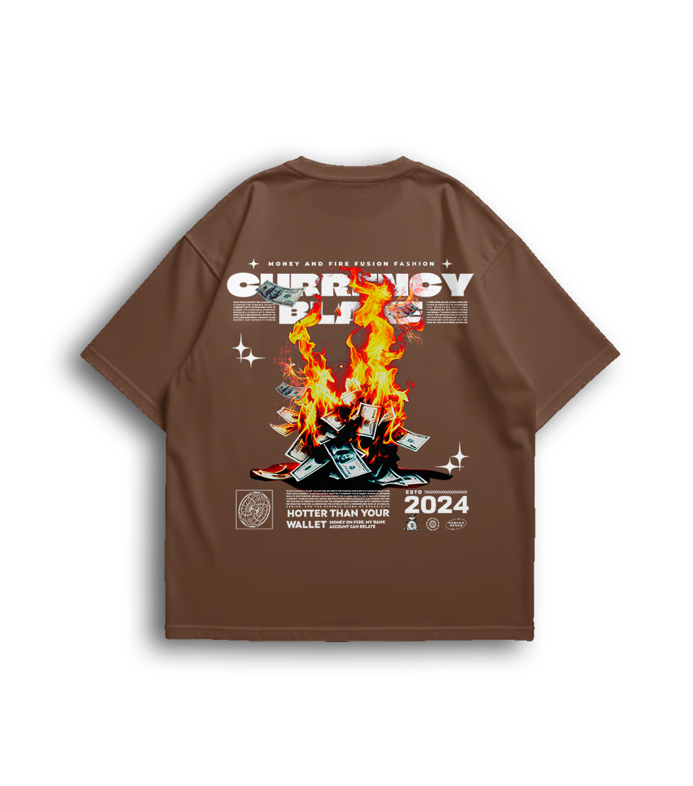 Camiseta Oversized Money Monte Fogo Unissex