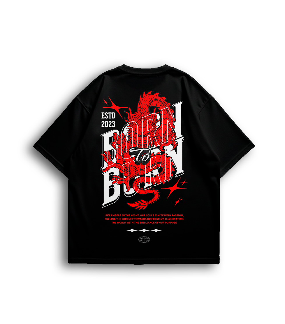 Camiseta Oversized Dragão Vermelho Unissex