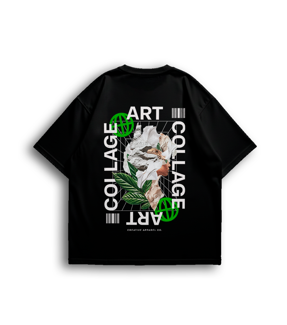 Camiseta Oversized Collage Art Unissex