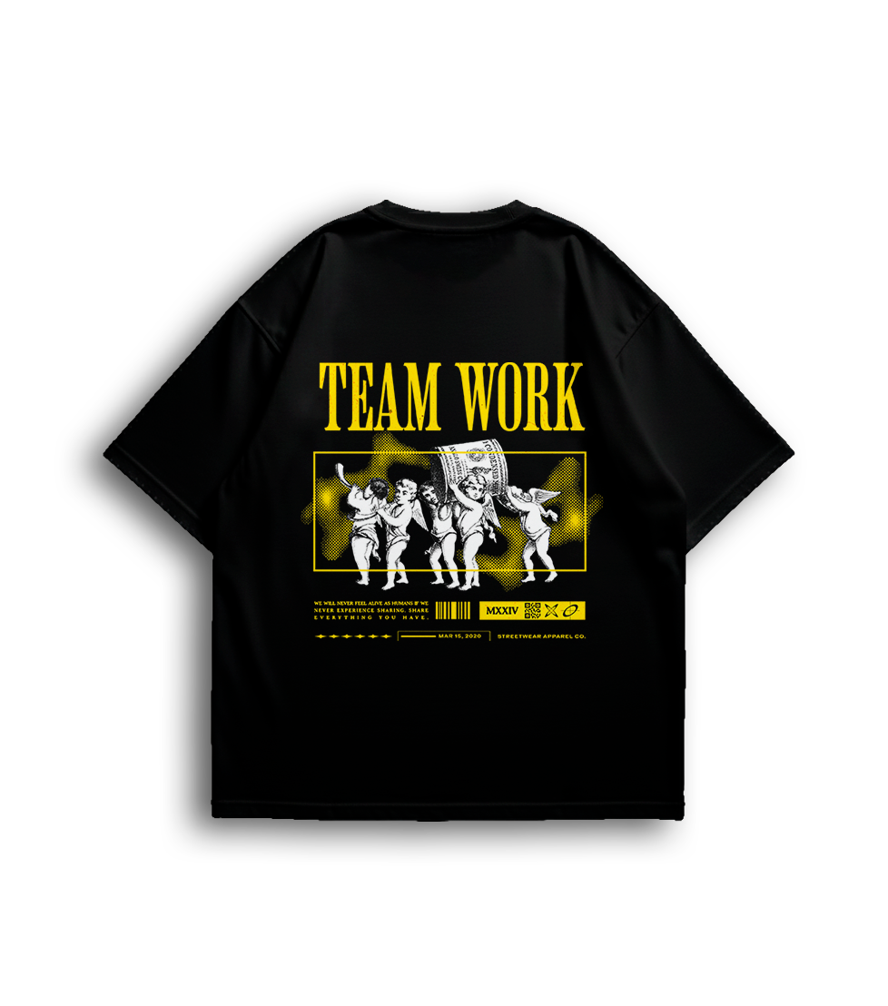 Camiseta Oversized Team Work Unissex