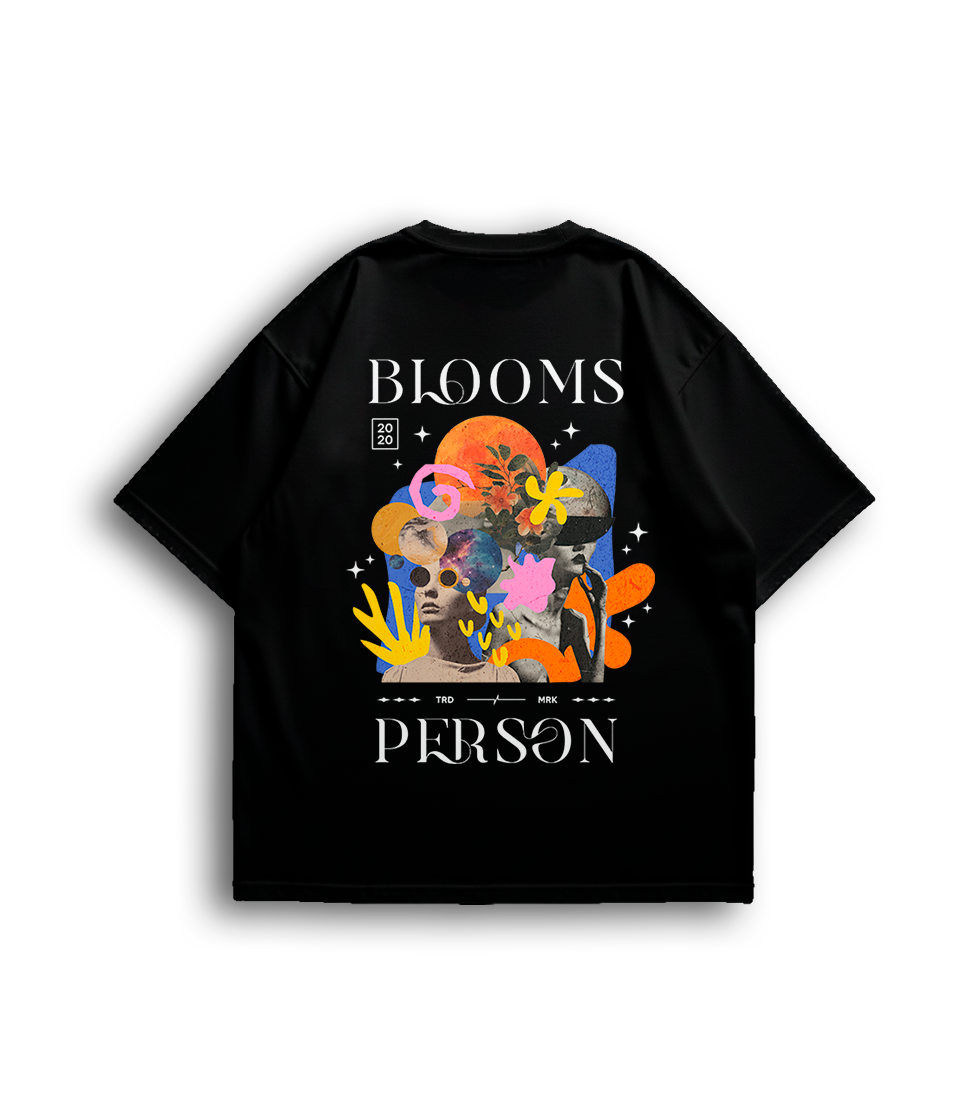 Camiseta Oversized Blooms Person Feminina