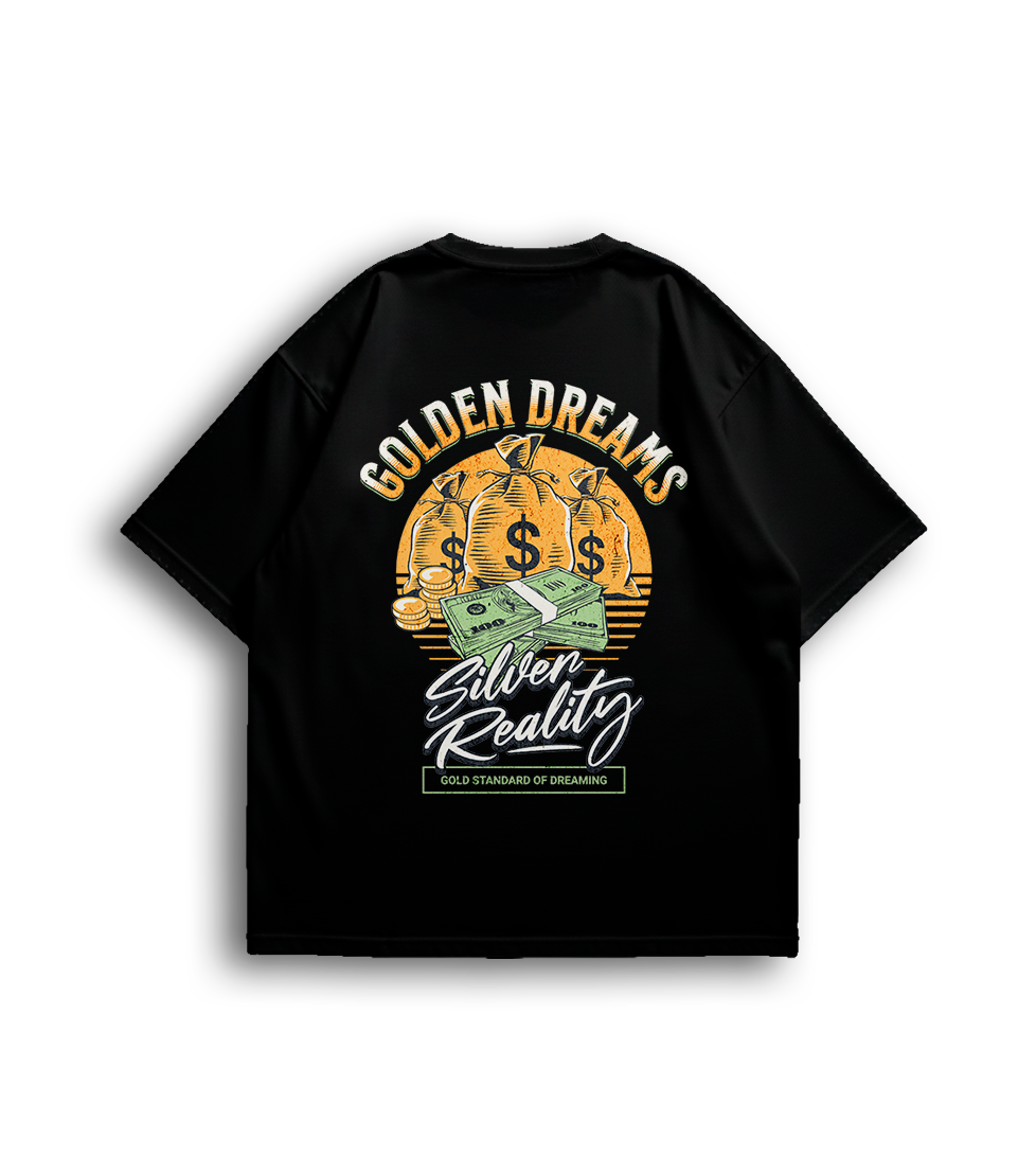 Camiseta Oversized Golden Dreams Unissex