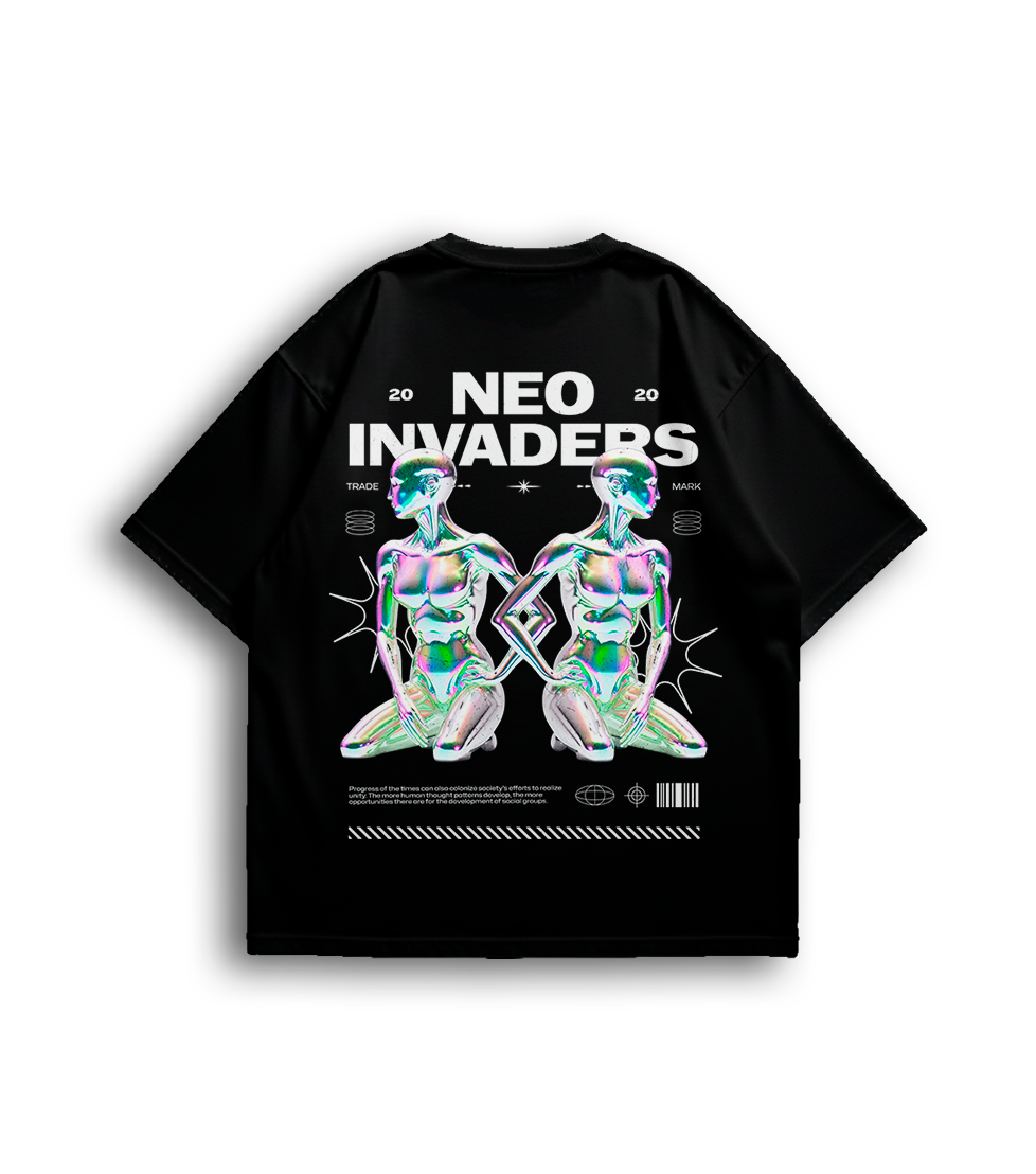 Camiseta Oversized Neo Invaders Unissex