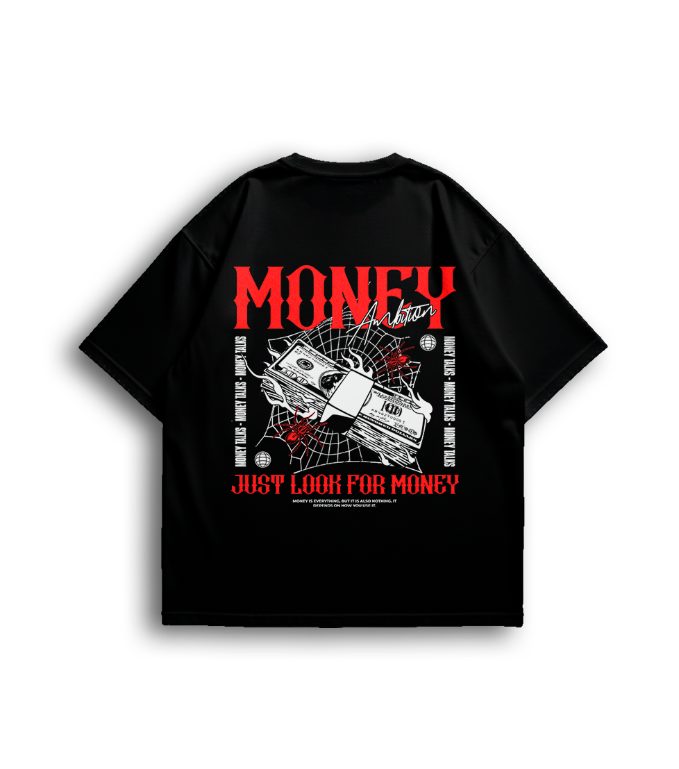 Camiseta Oversized Money Red Unissex