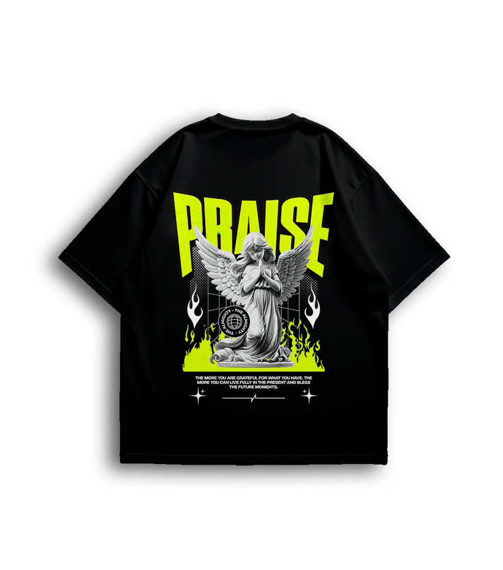 Camiseta Oversized Praise Angel Unissex